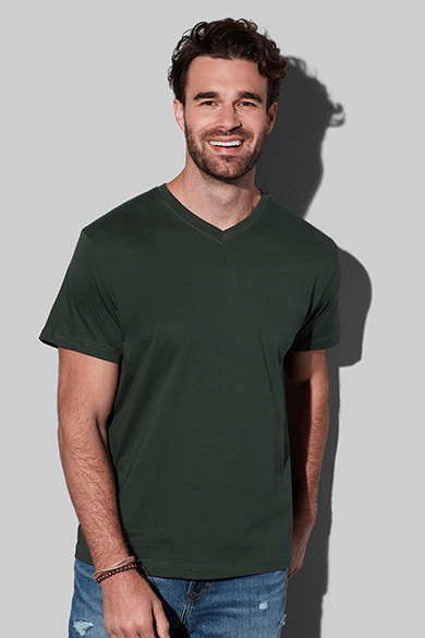 T-Shirt mit V-Ausschnitt für Herren