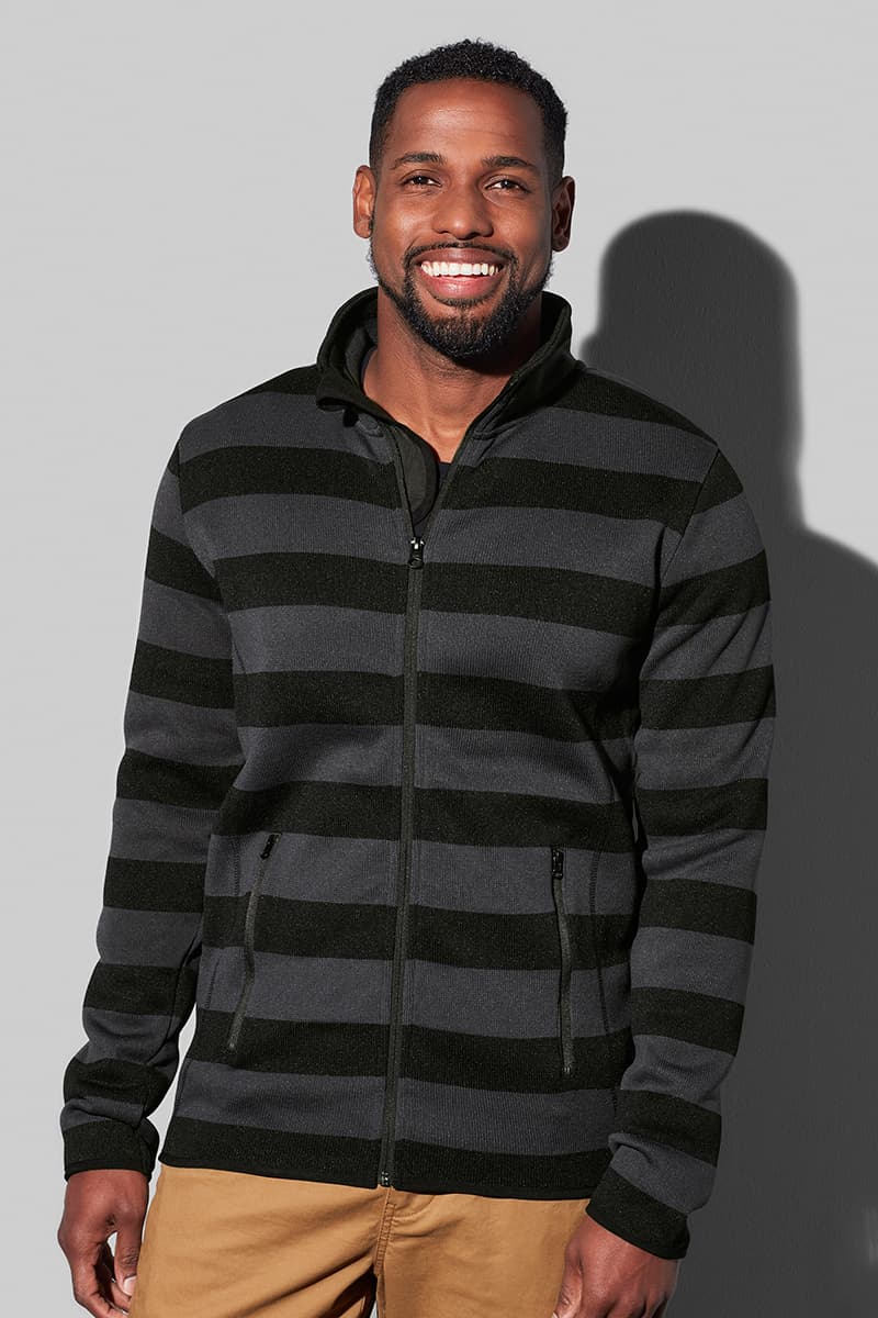 Striped Fleece Jacket - Fleece jas voor mannen model 1