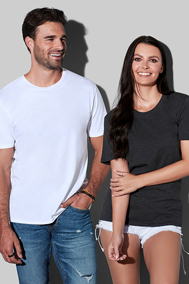 Camiseta con cuello redondo para hombres y mujeres