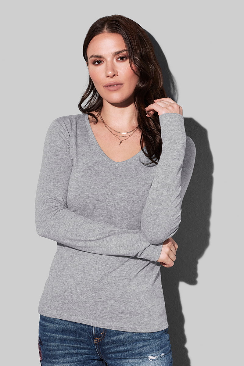 Claire V-neck Long Sleeve - T-shirt z długim rękawem dla kobiet model 1