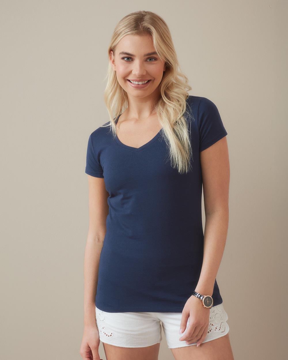 ST9710 - Stretch-T V-neck