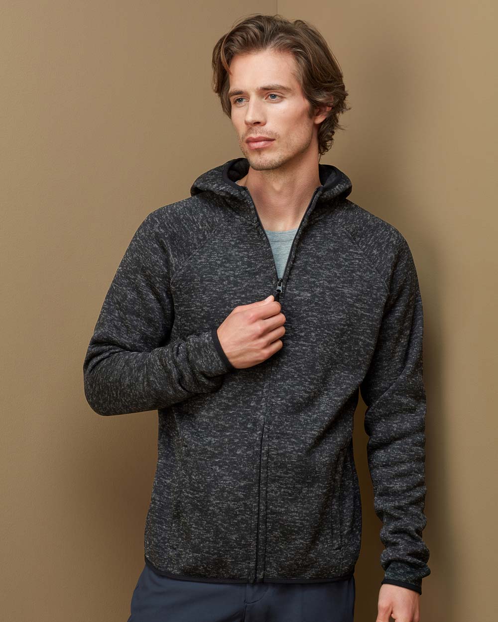 Lux Hooded Knitfleece Jacket